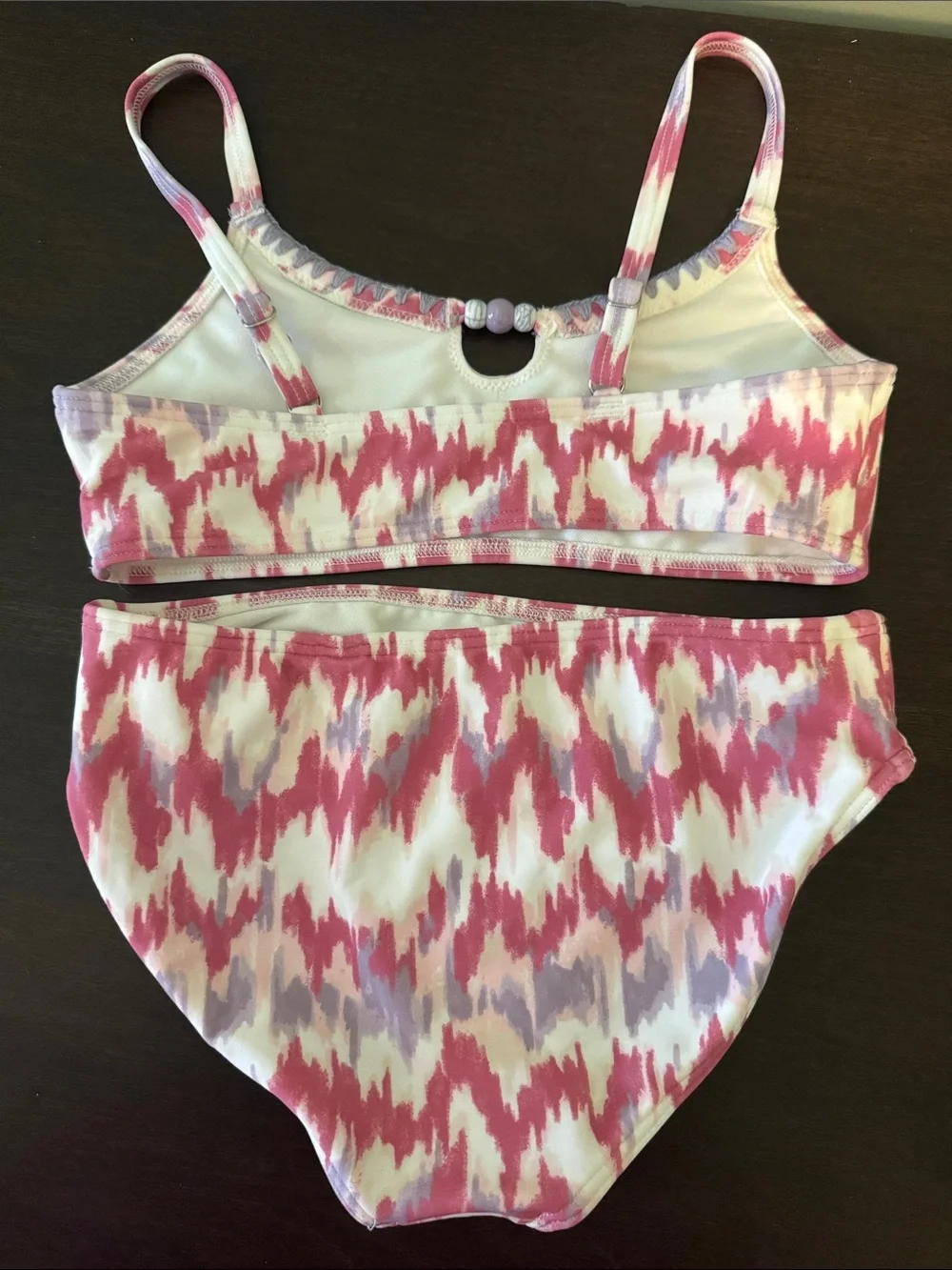 Abercrombie Kids Girls Pink & Lavender Printed Two-Piece Swim Set